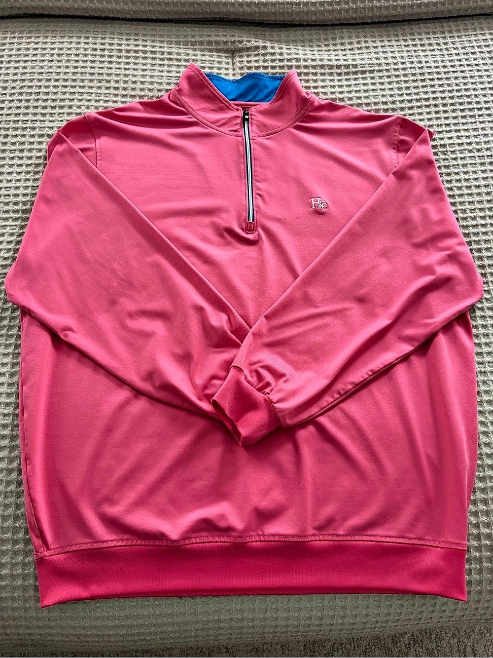 Foot Joy Men’s Pink Quarter-Zip Pullover, Hershey CC